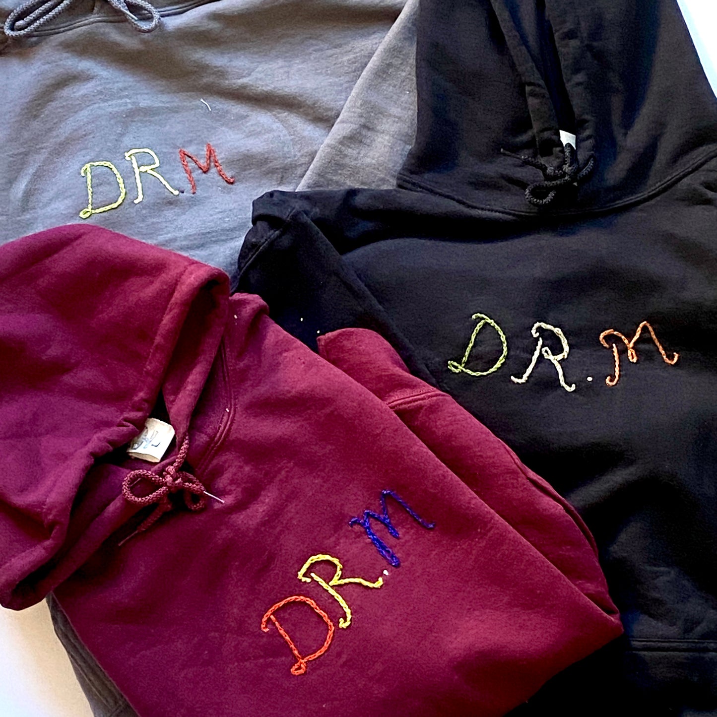 Dr.M’s embroidered hoodies