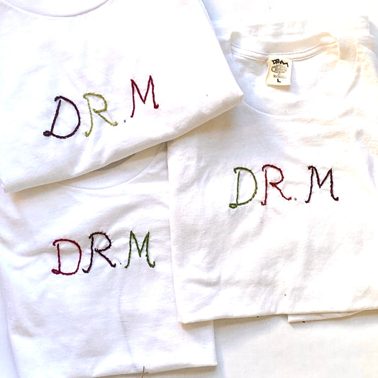 Dr.M’s embroidered T-shirts